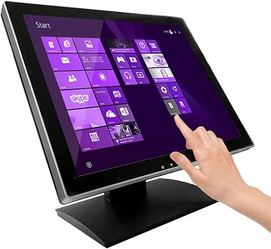 17 Inch Pro Commercial Grade Capacitive LED Backlit Multi-Touch HDMI Monitor, 43 Display 1280 x 1024, True Flat Seamless Touchscreen, Great for Office, POS, Retail, Restaurant, Bar, Gym, Warehouse