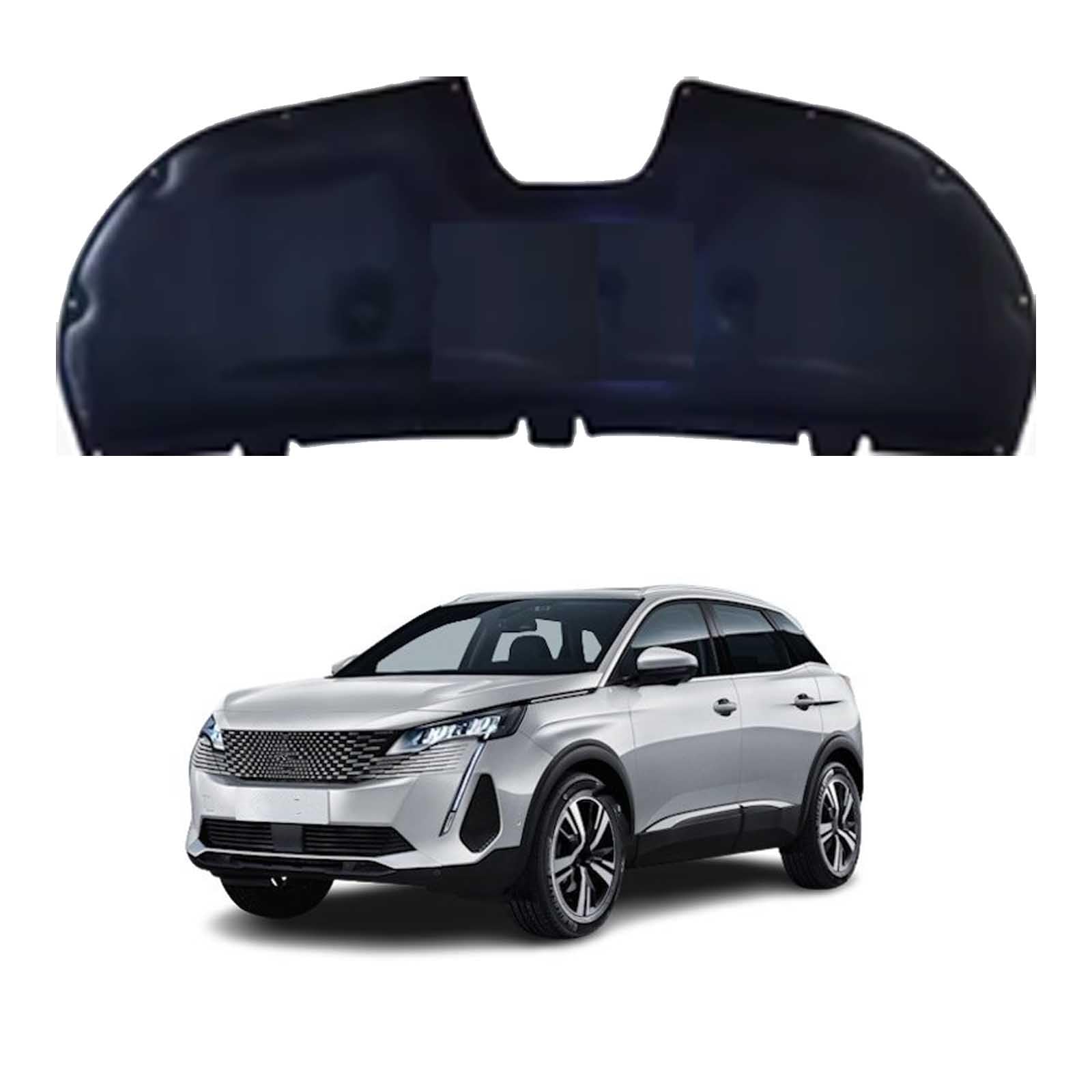 Bouclier thermique ignifugé capot Peugeot 4008 isolation phonique moteur coton