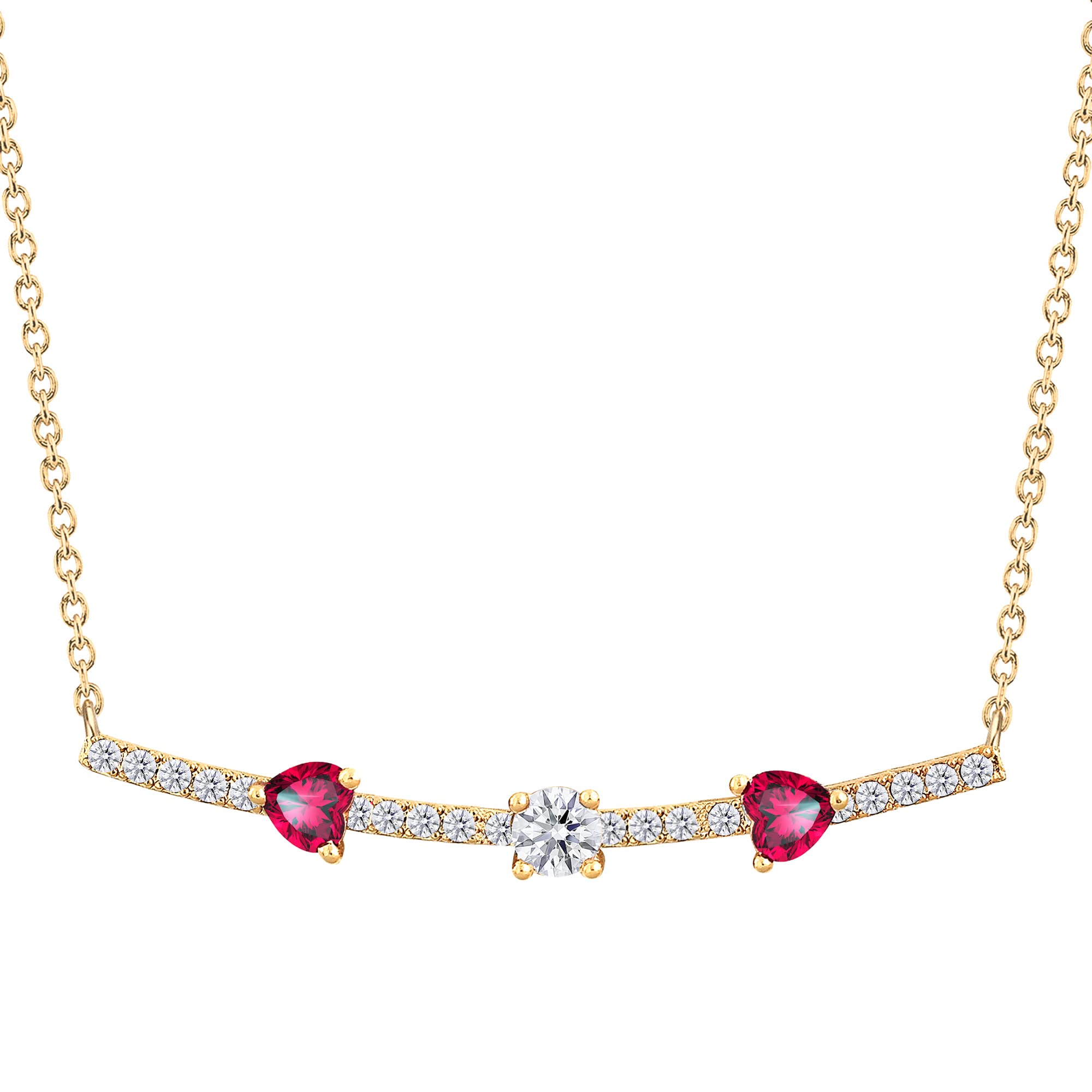 MINUTIAE Extendable Elegant Stylish Charm Brass Chain Necklace for Women & Girls - Gold | Solitaire Cut Heart Shape Red and Round Shape White Crystals Cubic Zirconia Diamond (B09WLJ8QYP) Amazon Price History, Amazon Price Tracker
