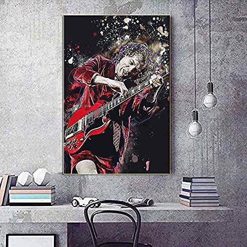 1000 stukjes legpuzzels voor volwassenen, houten puzzelspel, gitarist Angus jong, woondecoratie, geen frame(A; 120… - Image 3