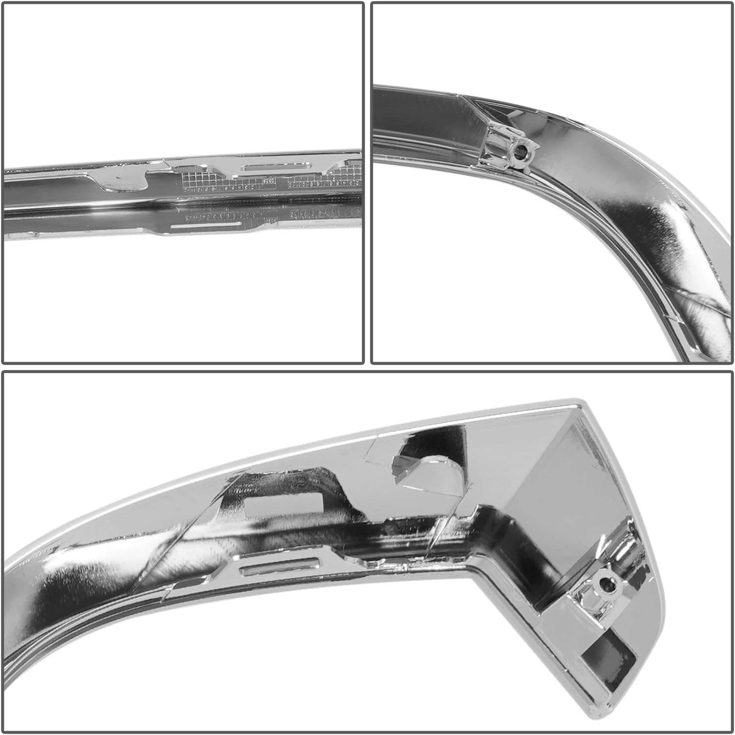 Factory Style Front Right Passenger Side Bumper Moldings Cover Compatible with 18-20 Acura TLX/Base Model/Advance/Elite/Technology/Outer Grille Trim, Polished Chrome