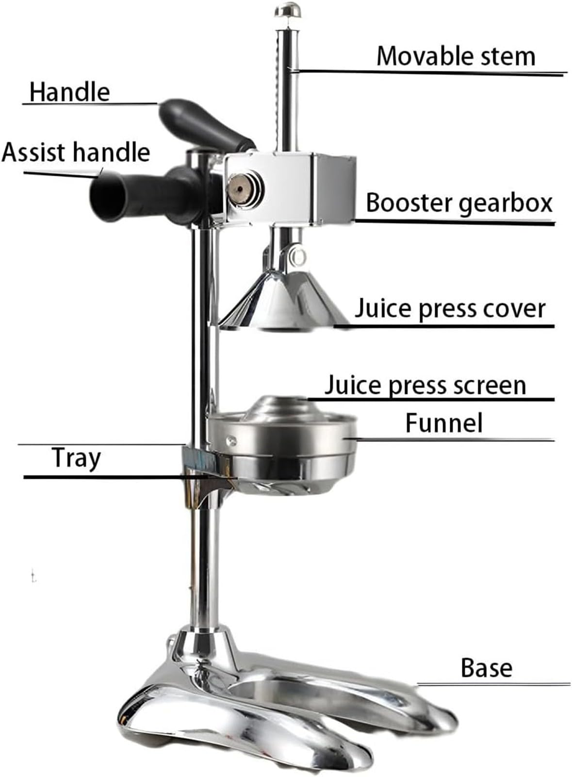 Spremiagrumi Manuale per Agrumi, Arancia, Limone, Spremiagrumi per Succhi di Frutta, Pressa In Ghisa Resistente, Base Antiscivolo, Facile da Pulire, Perfetto Ristoranti(C)