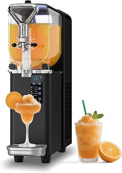 GSEICE Frozen Machine, 3 L Tank, Rapid Freezing, 100 V, Slash Machine, 5 Preset Settings, One-Touch Making, Easy Operation, Automatic Cleaning, Low Noise, Smoothie Machine, Frozen Juice, Smoothies, Alcoholic Drinks, Milkshake, Frappe, Commercial Opening, Convenient Store, Restaurant, Office, Compact, Frozen Drink Machine, Japanese Instruction Manual Included English Language Not