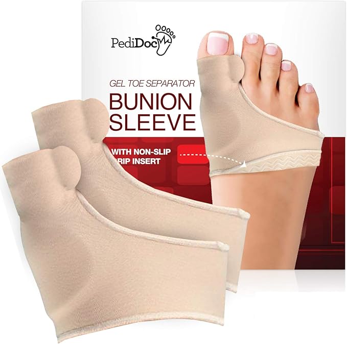 PediDocTM Bunion Corrector Bunion Relief Sleeves Bunion Pads Brace Cushions Toe