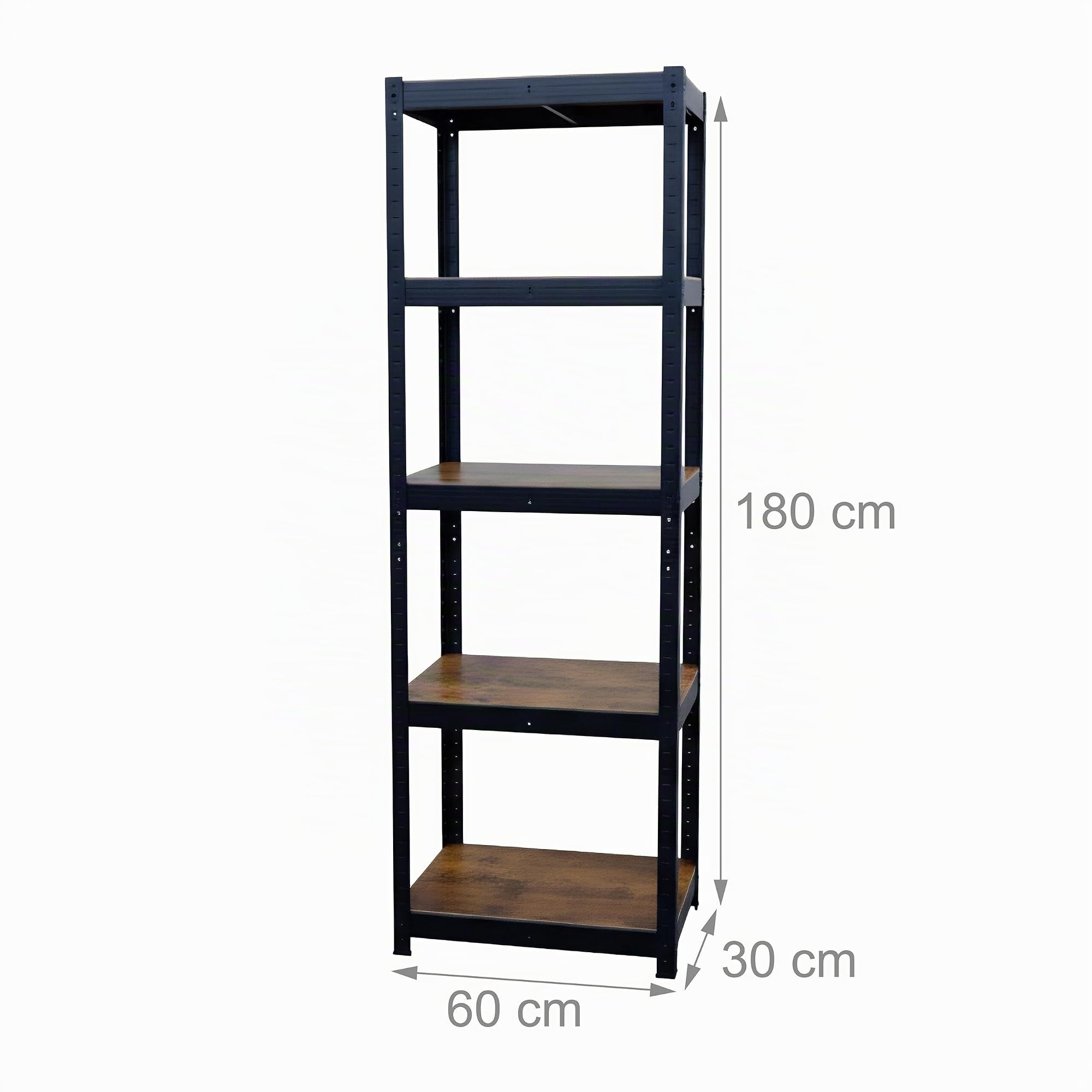 Relaxdays Scaffale Pesante, HLP 180x60x30 cm, 500 kg, 5 Ripiani, Industriale, da Magazzino