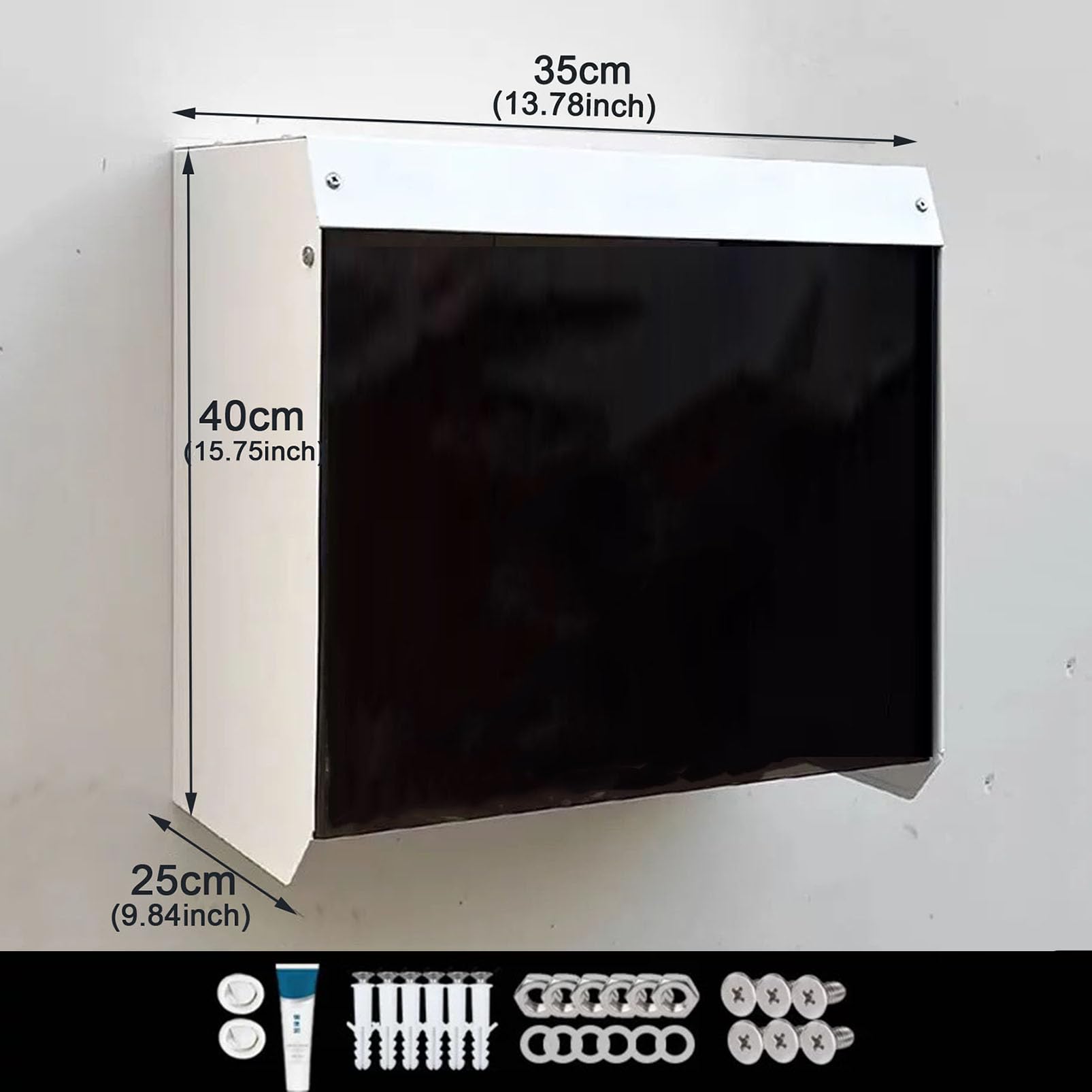 Copertura Wallbox Esterno con Aletta Magnetica, Scatola Protezione Metallo Robusto Impermeabile, Protezione dalle Intemperie per Stazione Ricarica EV, Tetto Antipioggia per colonnina di ricarica