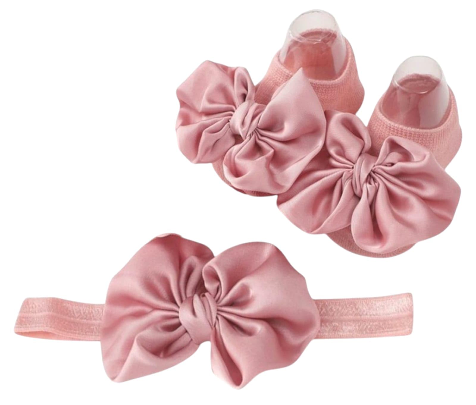 Newborn Baby Girl Gift Set, Fancy Infant Floral Bootie With Hair Band For Baby Girl (1 Set) Soft & Comfortable Fit For Newborn Baby & Toddlers, Random Design, 0-6 Months-image-17