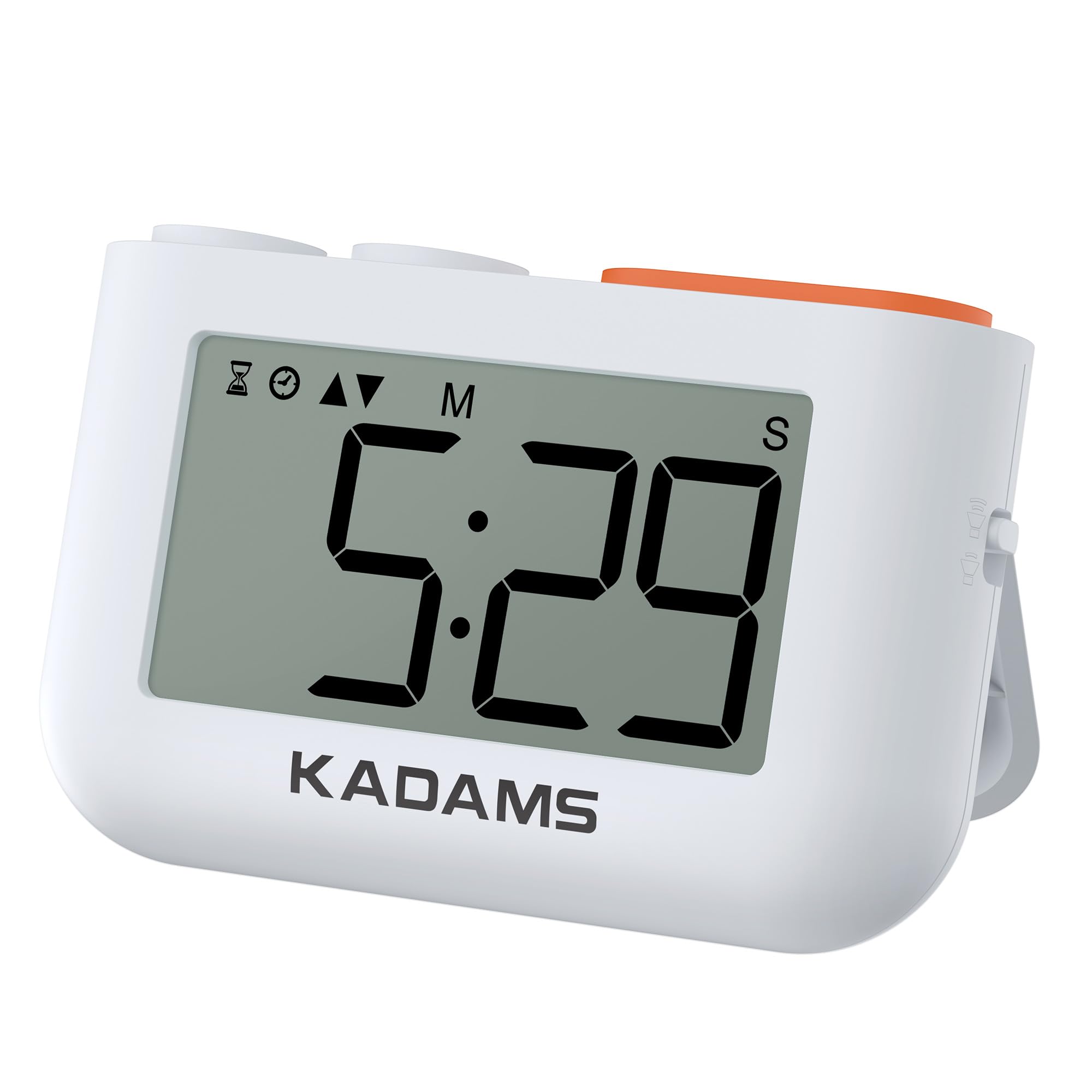 KADAMS Digital Kitchen Timer Clock with Countdown & Count-Up- Magnetic Back, Flip Stand, 2-Level Volume Control, Cooking, Egg, Classroom, Teacher, Kids, Exercise, Study, Oven, Battery Operated