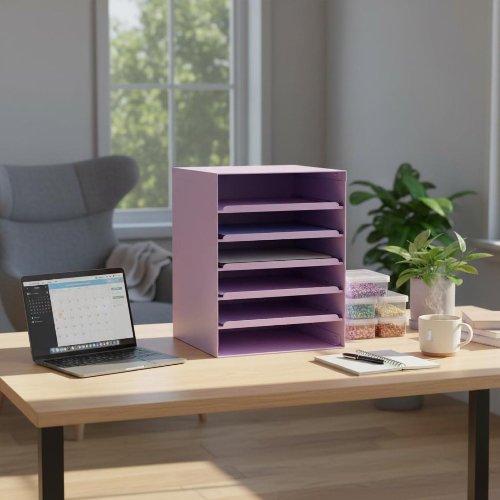 Baoblaze Cassetto Organizer da Scrivania Cassettiera per Cancelleria E Perline Forte E Stabile in Acciaio al Carbonio Adatto per Hobby, Rosa Ciliegio