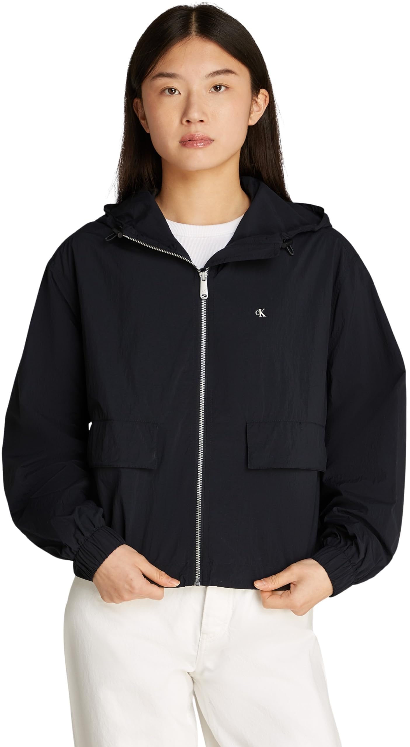 COTTON NYLON WINDBREAKER JACKET Ceket Kadın