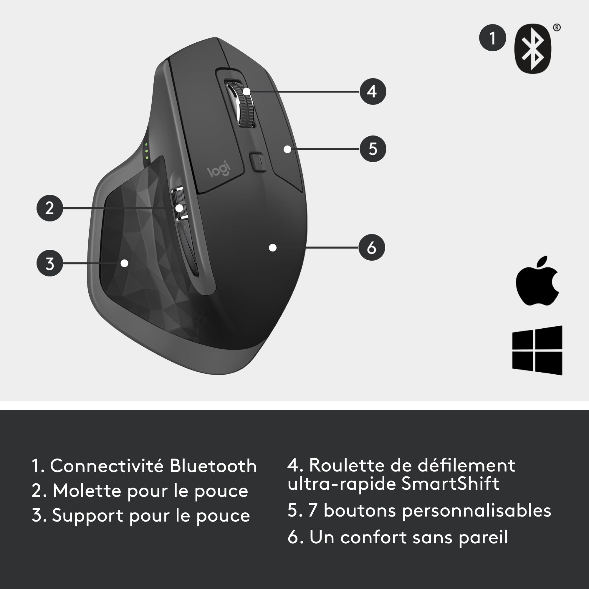 Logitech MX Master 2S Mouse Wireless Bluetooth Edition
