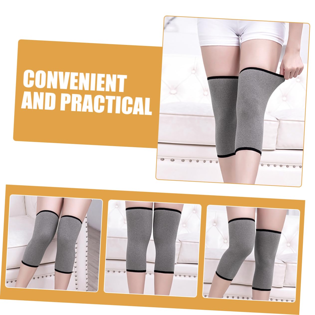 NULYLU Knee Warmers Practical Winter Knee Brace Insulated for Sports Daily Use