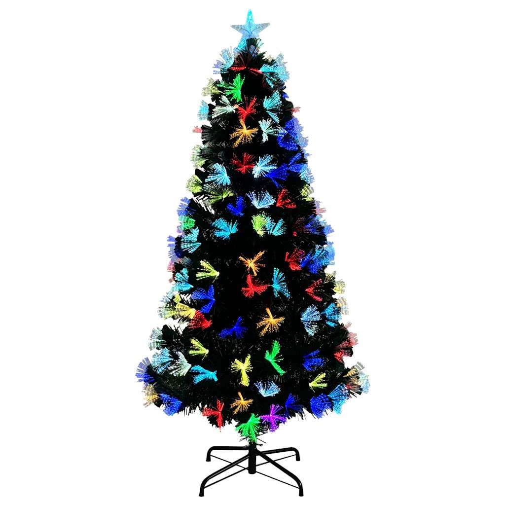 Künstlicher Weihnachtsbaum 120 cm Grün, PVC, Art Deco Design, Mehrfarbige LED-Lichter, Für Innen- & Außenbereich, USB-Stromquelle, 60 x 60 x 120 cm