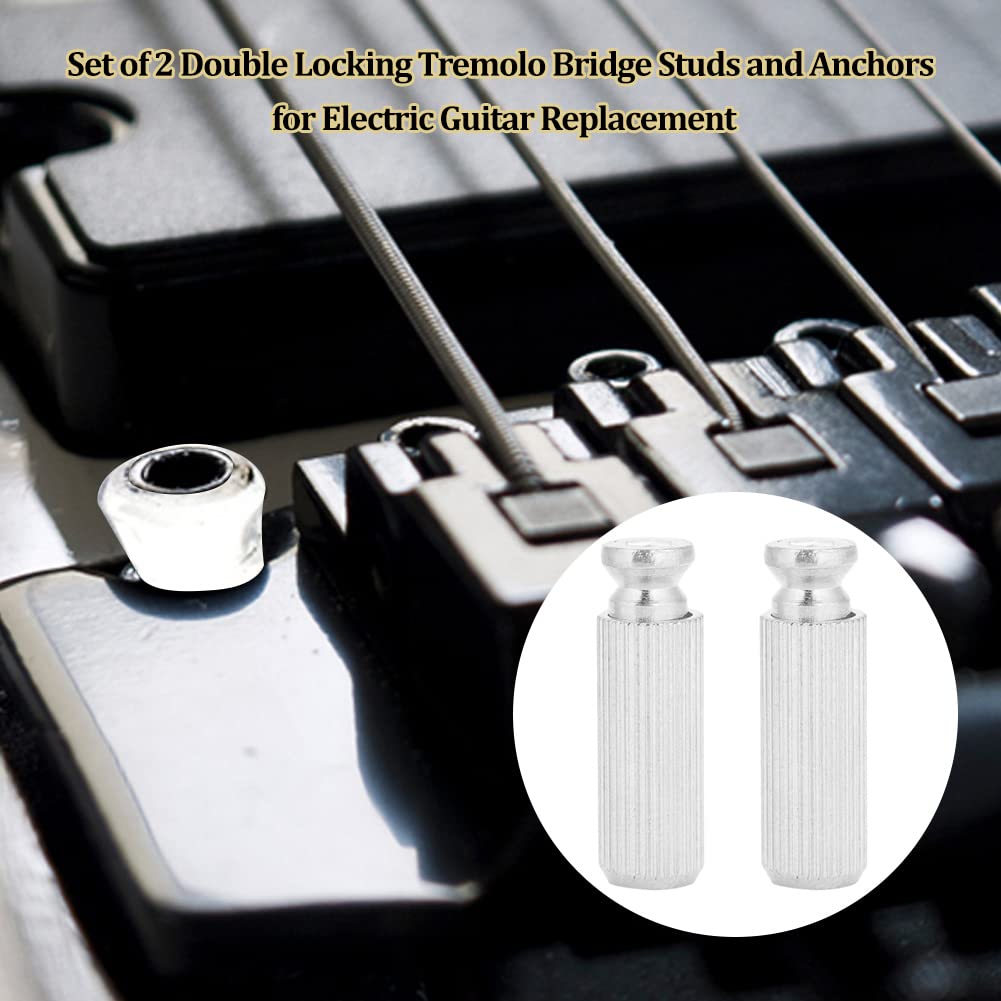 2 Ponticelli Per Chitarra Elettrica &ndash; Studs Per LP EPI, Diametro 4mm, Metallo Cromato