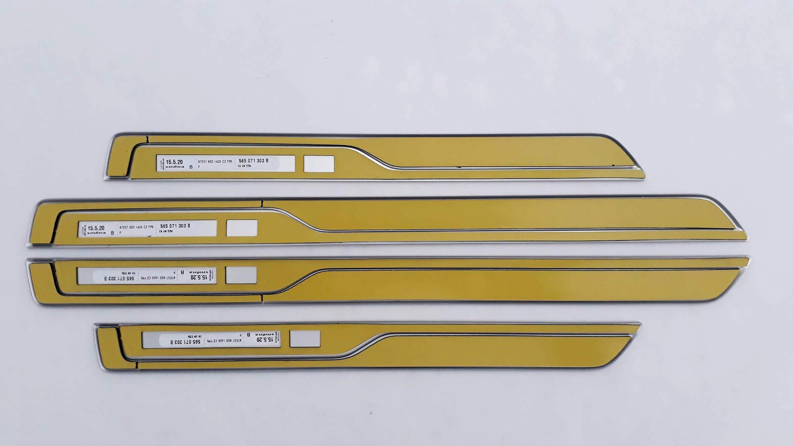 Skoda 565071303b listones de umbral Juego listones de aluminio 4 x v + H con kodiaq Texto