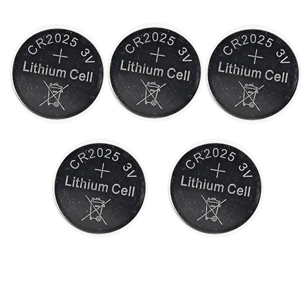 CR2025 3V Lithium Cell Batteries, Pack of 5, for Key Fobs, Watches, Calculators, Electronics-image-47