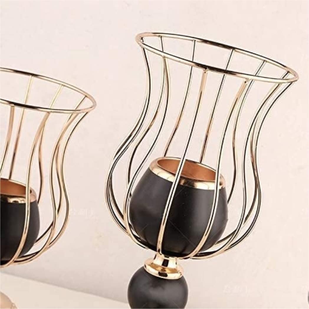 Habrur Kerzenhalter 3-teiliges Set Kerzenhalter Aus Metall, Moderner Kerzenhalter, Luxuriöser Hochzeitstafelaufsatz Für Party, Zuhause, Standdekoration Kerzenständer