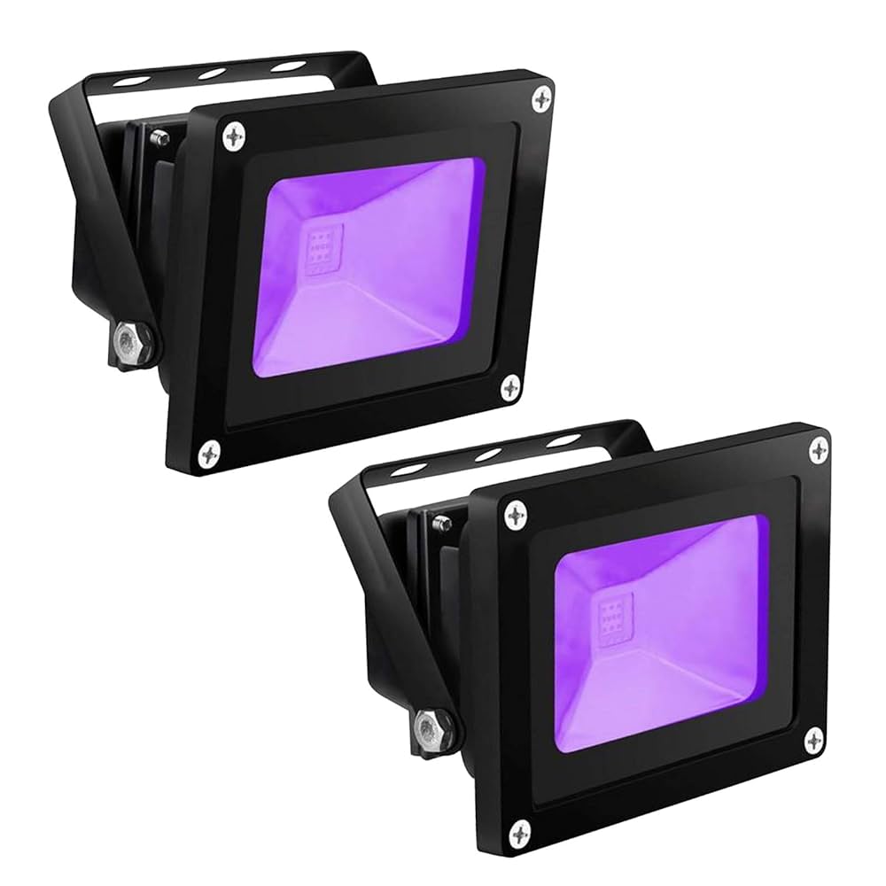 blackbox ultraviolet2 LED無しVer. UV LED Blacklight, 2 Pack HouLight High Power 10W LED Black