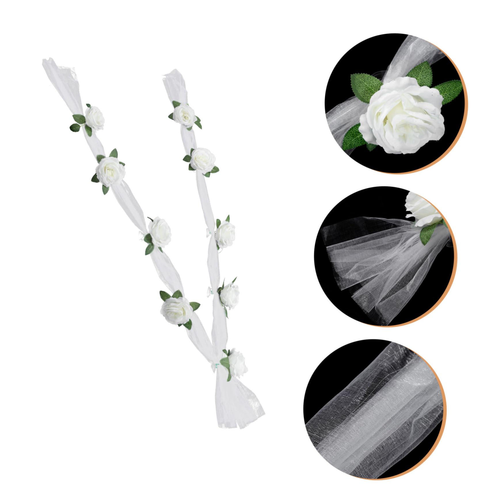 IMIKEYA 2 Sätze Hochzeit Autogürtel Boho-Hochzeitsdekoration Strauß Hochzeit werfen hochzeitsdeko für Auto Hochzeitsauto Dekoration Autodeko Rose Hochzeitsautoverzierung Hochzeitsauto Prop