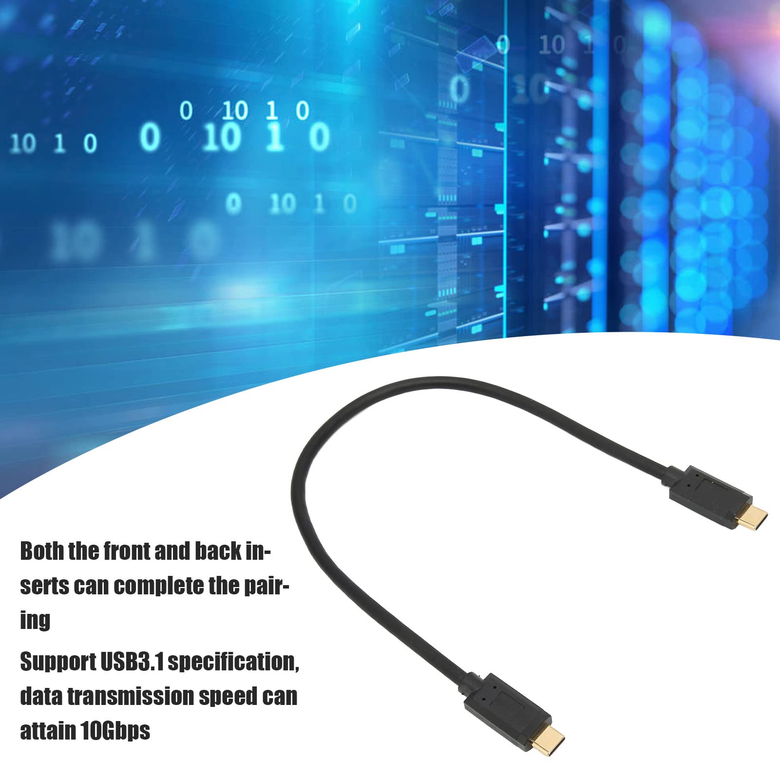 Elough USB Tipo C Cavo 90 Gradi 3A Caricabatterie di ricarica rapida per Xiaomi Samsung Huawei