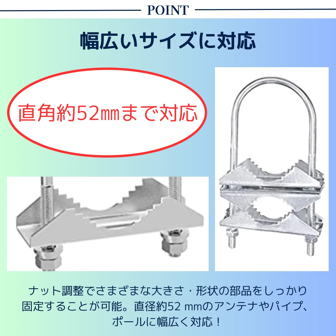 Amazon.co.jp: ViviCora アンテナマストクランプ U字ボルト Vジョー
