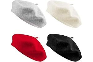 4 Pieces Beret Hat in Vibrant Colors
