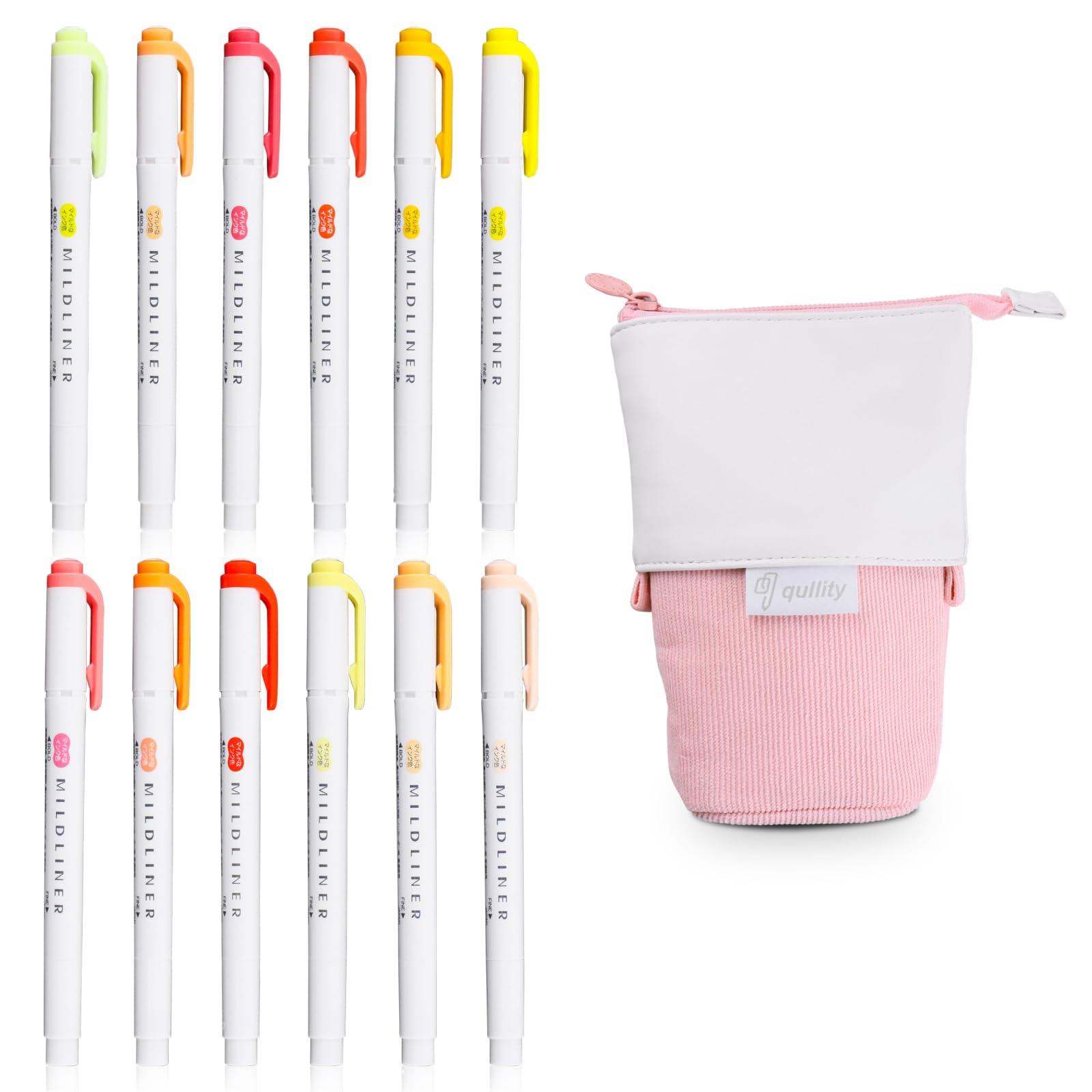 ZEBRA MILDLINER Double-Ended Creative Highlighter Warm Color (Yellow, Orange, Red, Vermillion, Gold, Lemon Yellow, Coral Pink, Apricot, Marigold,