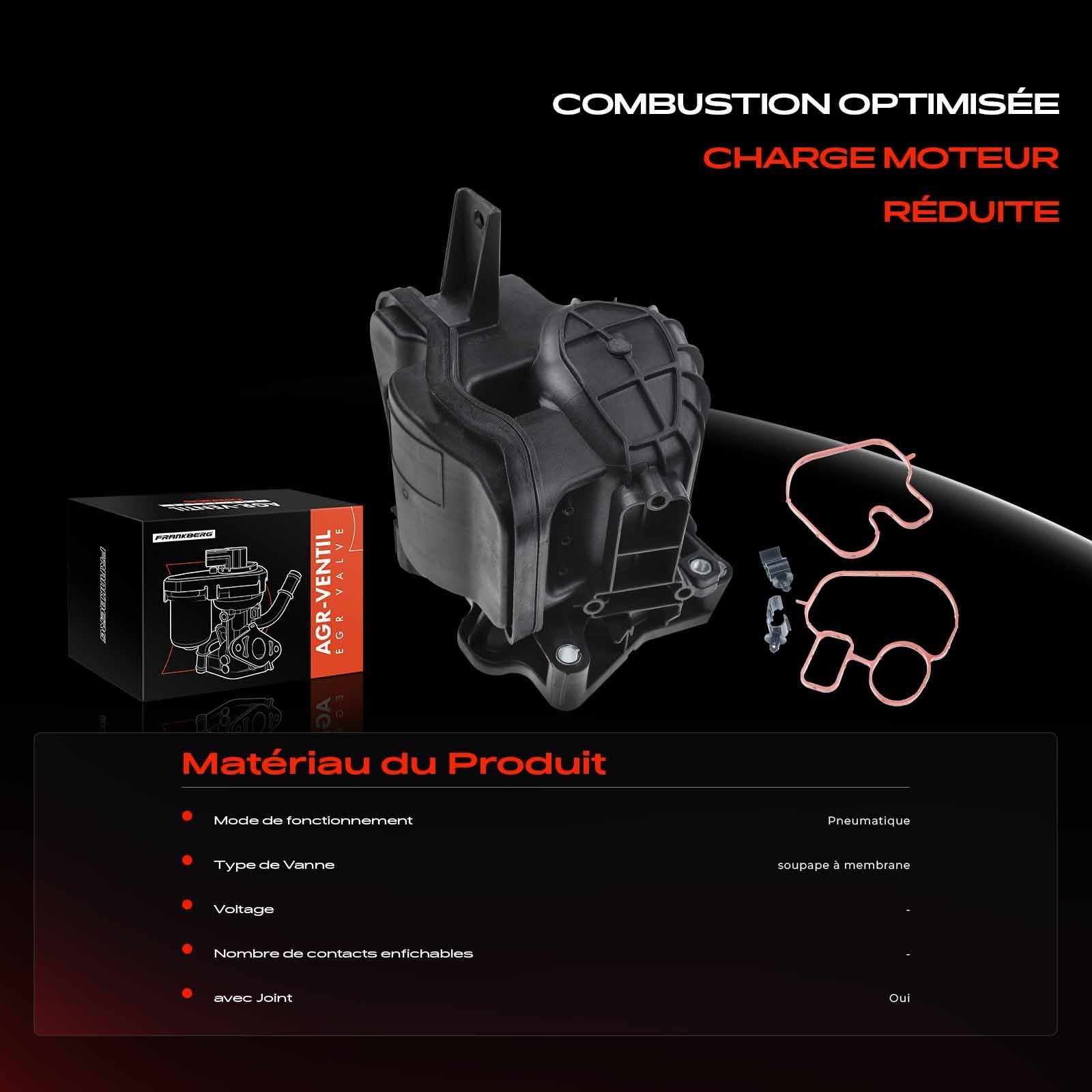 Frankberg Réservoir à vide de la vanne EGR 55590953 | Compatible avec: Idée 350, Sedici 189, Ducato Van 250, Cascada W13, Astra J P10, Ligne 110 323, Astra J Caravane P10