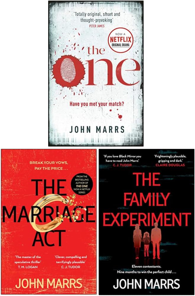 John Marrs Dark Future Series 3 Books Collection Set (The One, The Marriage Act & The Family Experiment)
