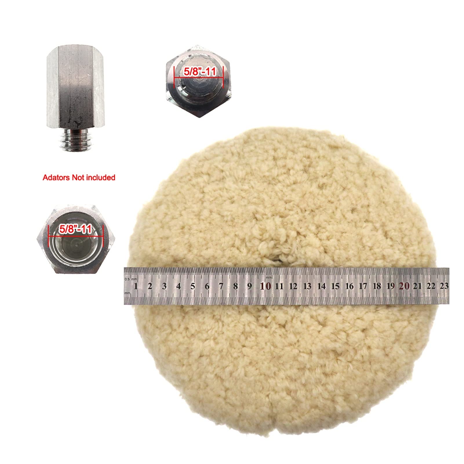 Pad polerski 8-calowy 200mm wełniany pad piłka świetna polerowanie farby szlifowanie powierzchni do woskowania samochodu polerowania konserwacji samochodu czyszczenie wełny dwustronnej 100%