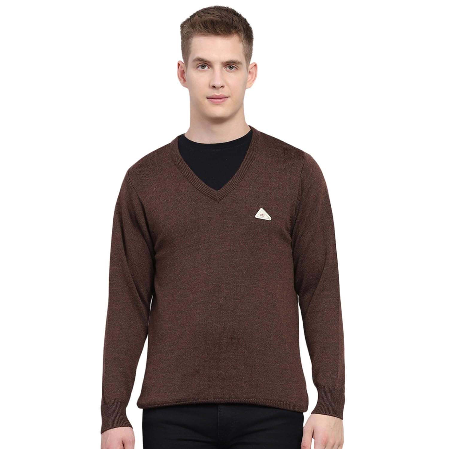 monte carlo Men's Regular Fit Pullover | Solid Pattern | Pull On Closure with Full Sleeve V Neck Winter Pullover for Men's-picture-15