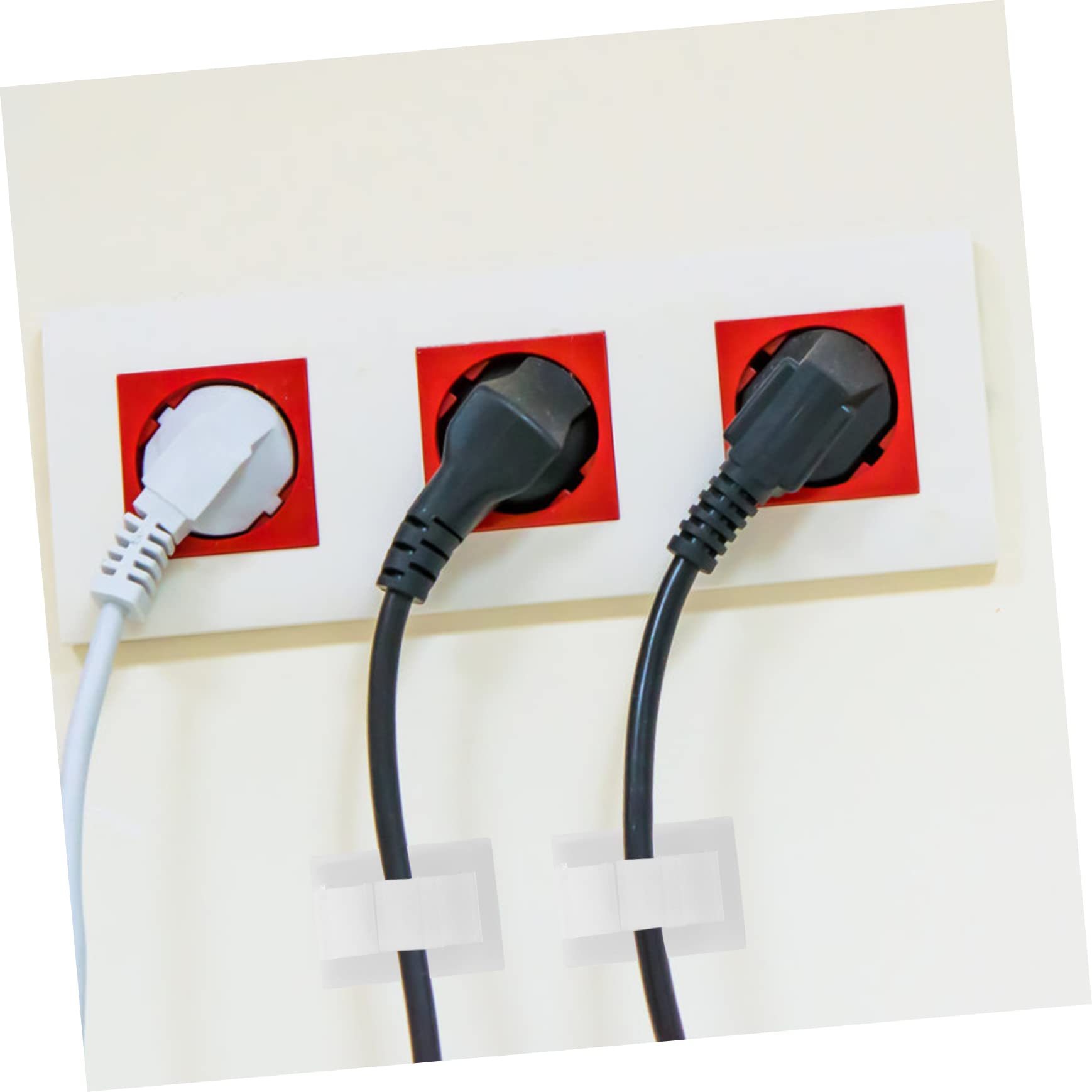 SHINEOFI 2 Sätze Kabelclips Selbstklebend Kabelorganizer Für Schreibtisch Kabelmanagement Werkzeuge Schwarz Für Sichere Kabelverlegung Und Aufbewahrung 100 Stück * 2