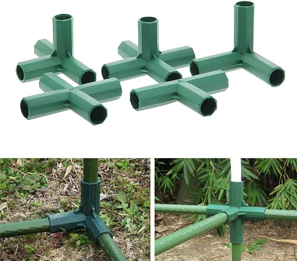 10PCS Stable Support Heavy Duty Greenhouse Frame Building Connector Suitable for Grape Trellis Sunscreen Shed Gardening Plant Stakes for Flower and Greenhouse Frames(Multiple Sizes)
