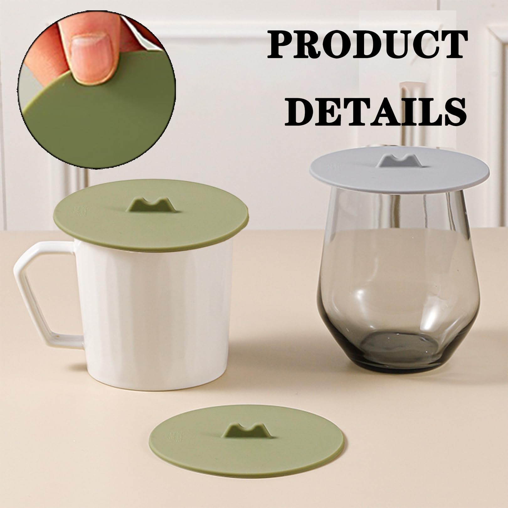 4 Stück Silikondeckel Set - Dehnbare Abdeckungen Für Gläser & Tassen