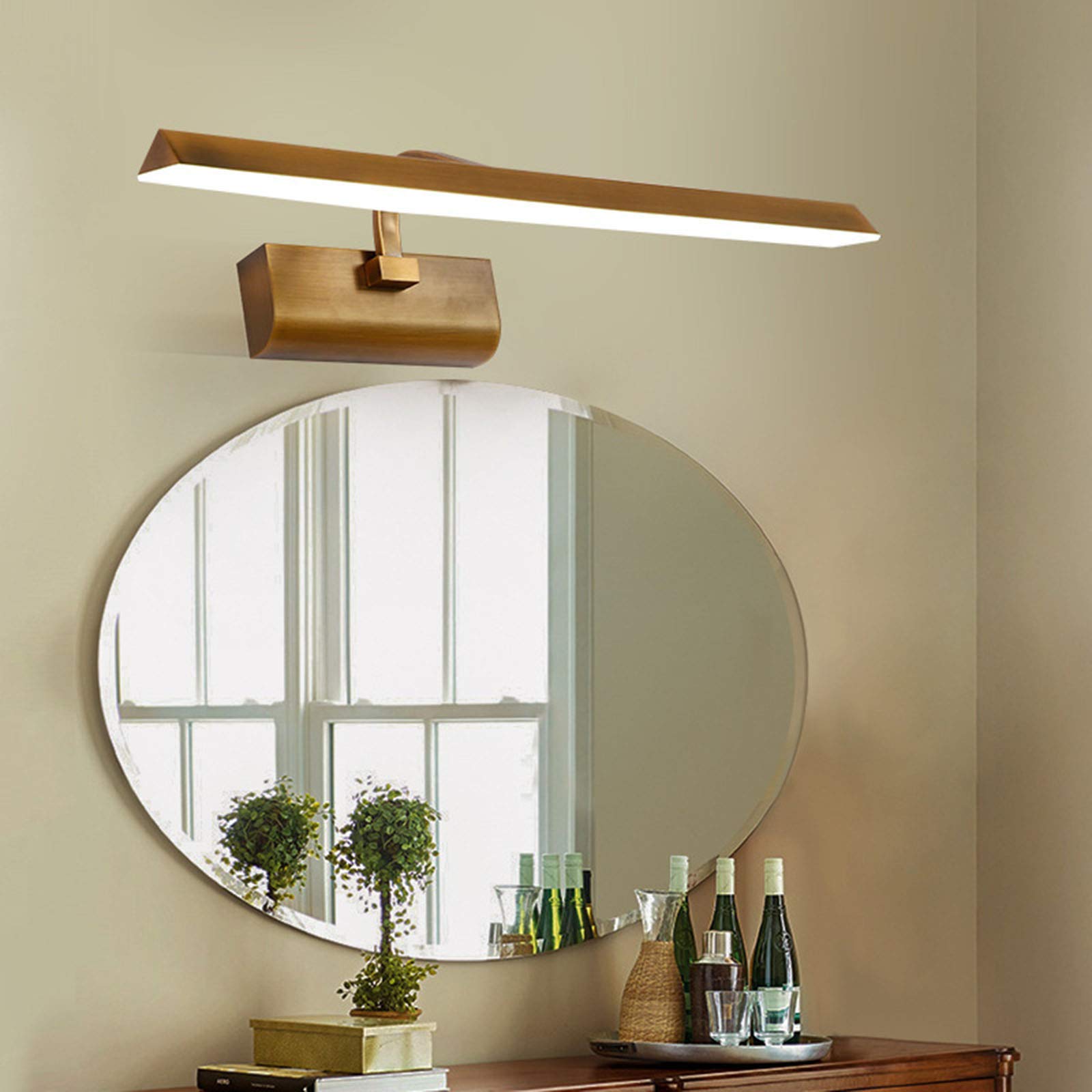 Lámpara de Pared LED para Espejo de baño, lámpara Retro para Cuadros con Cabezal Giratorio de 240°, luz Blanca Neutra de 4000 K, Luces Vintage para armarios de Espejo para hoteles