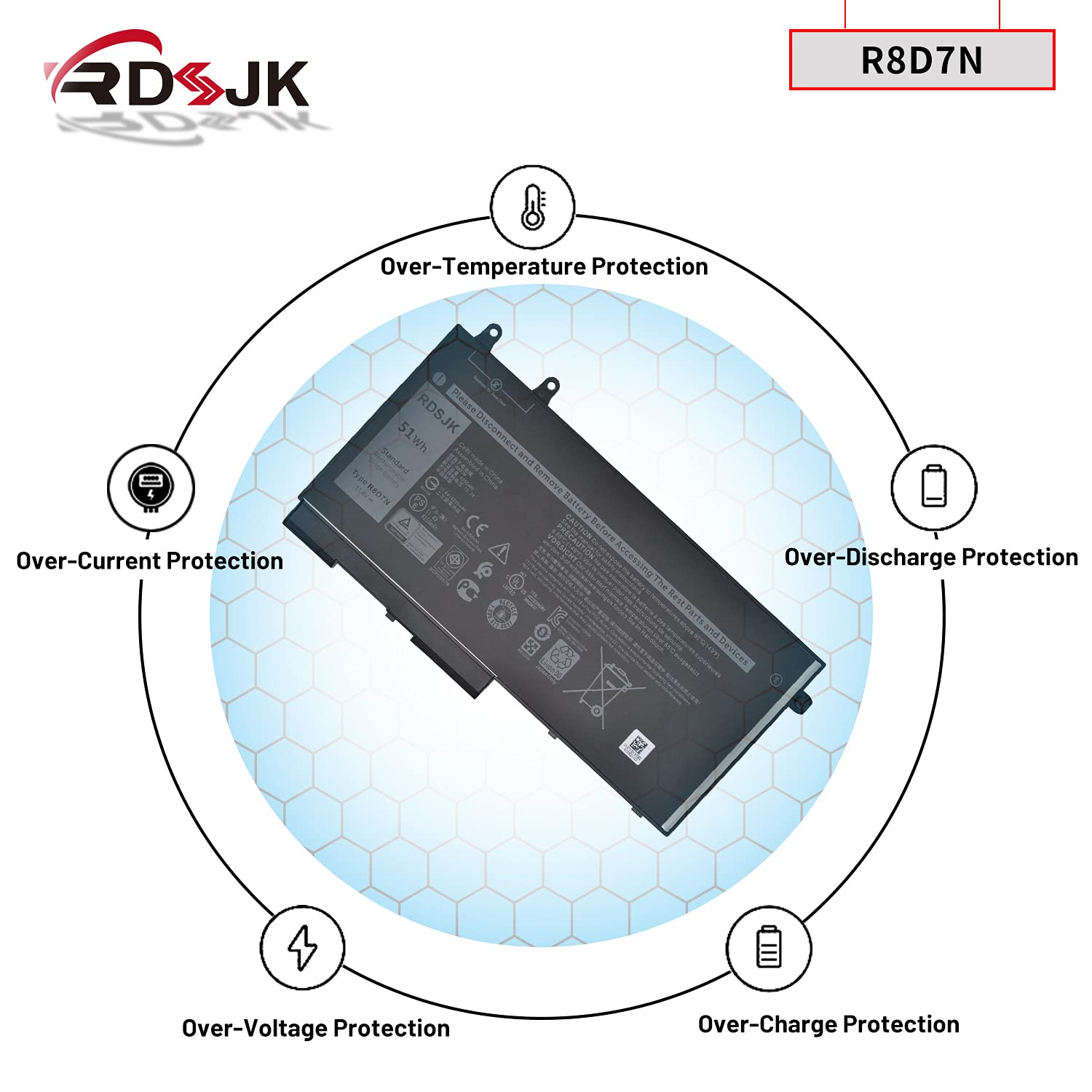 Amazon.com: R8D7N Laptop Battery for Dell Latitude 5400 5410 5500