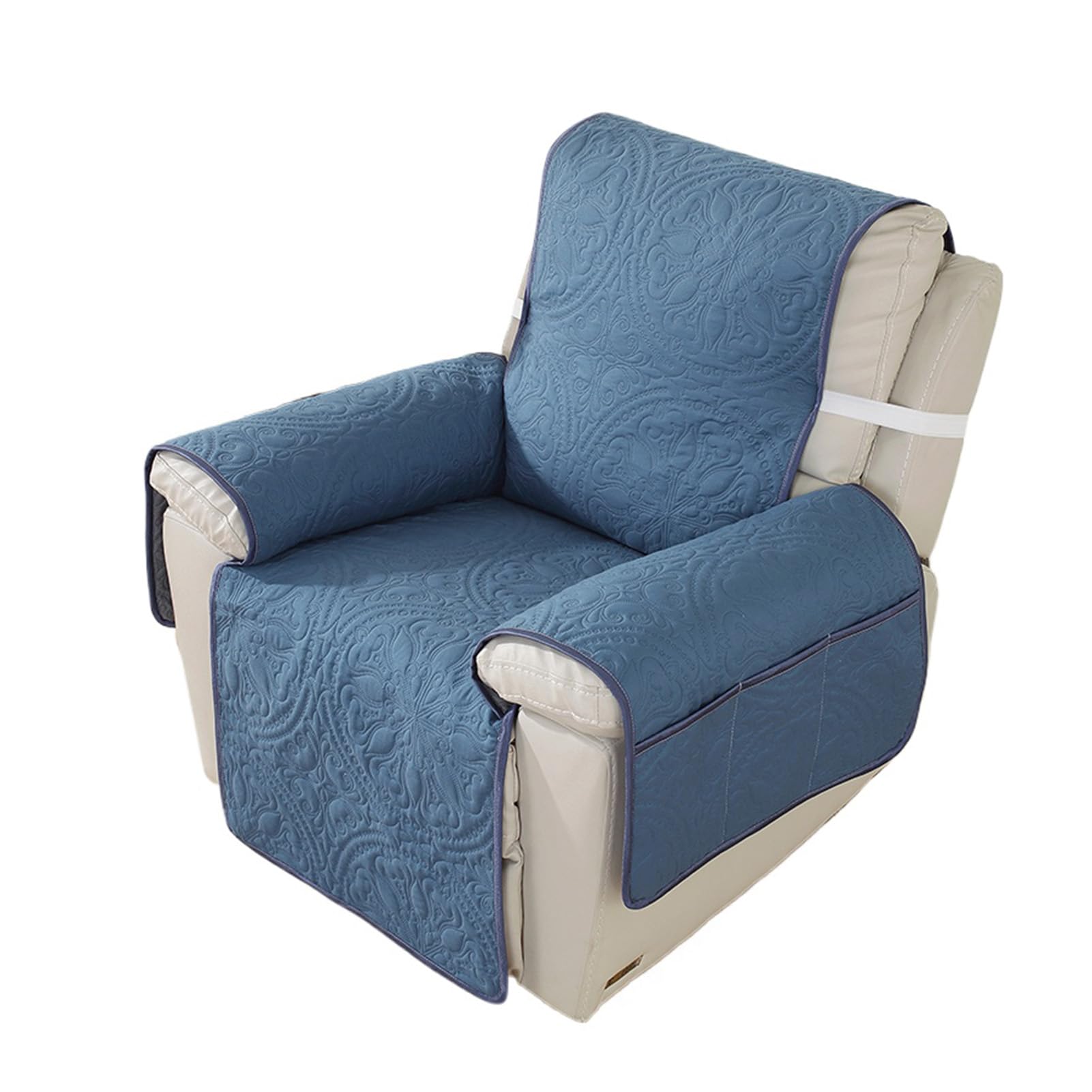 Housse de fauteuil inclinable bleu contre taches et usure S