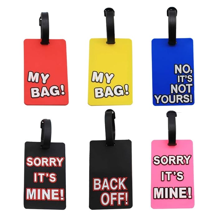 Buy Mziart Funny Luggage Tags Set of 6 Baggage Bag Tags Suitcase