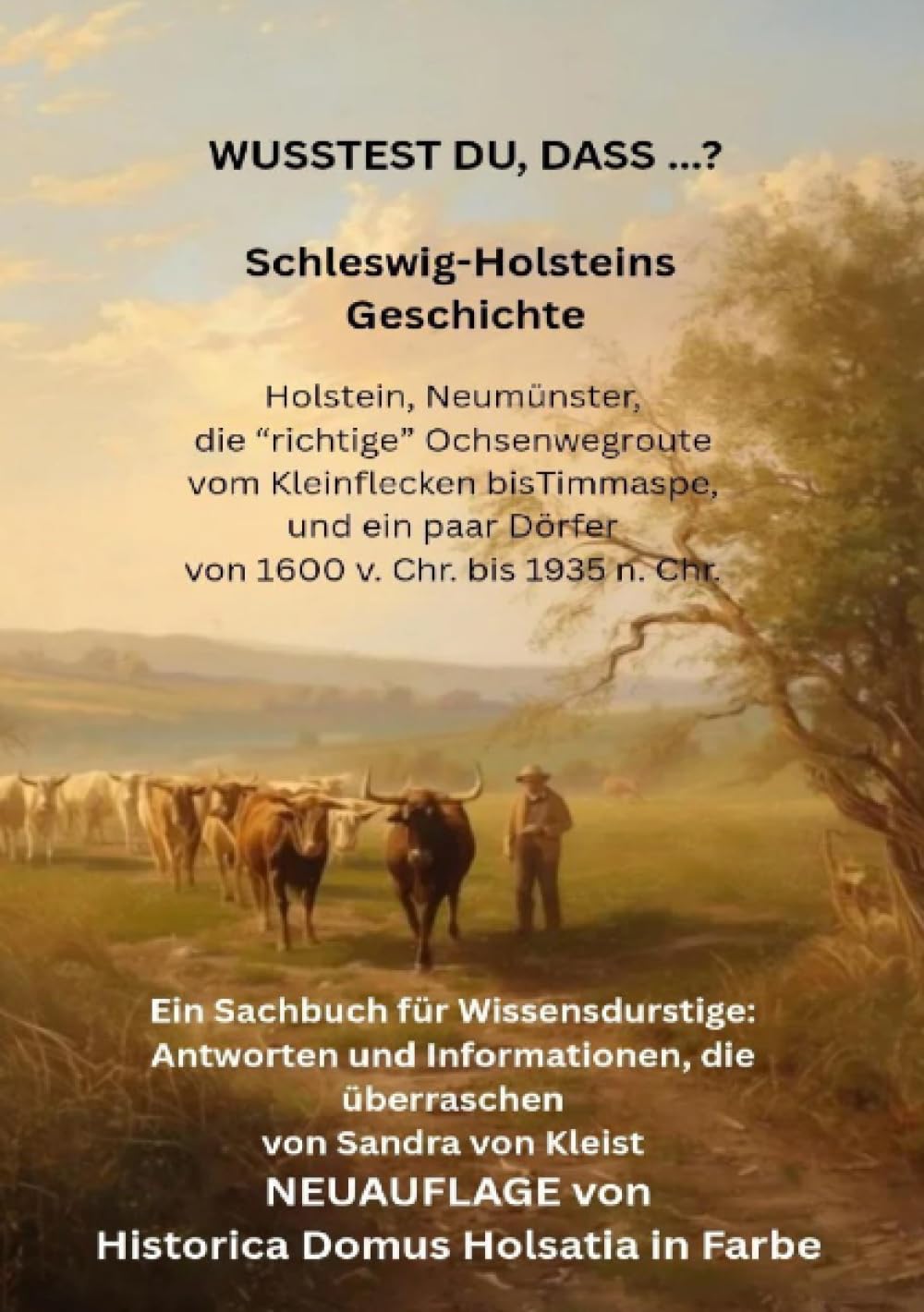 WUSSEST DU, DASS ...? Schleswig-Holsteins Geschichte: Holstein, Neumünster, die "richtige" Ochsenwegroute vom Kleinflecken bis Timmaspe & ein paar Dörfer -Neuauflage-