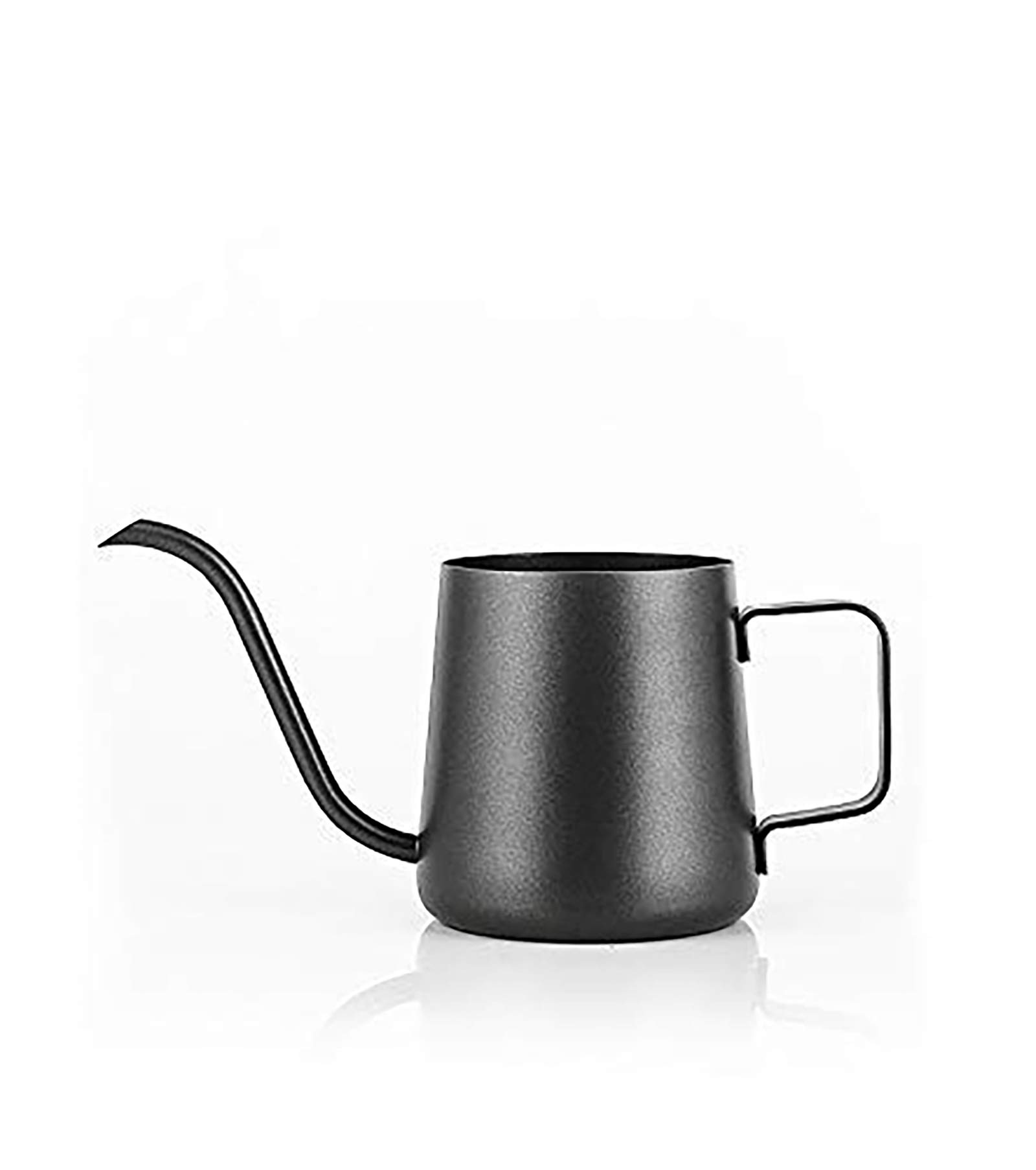 MuCharm Stainless Steel Gooseneck Pour Over Drip Coffee Pot Coffee Kettle Drip Pot Coffee Server for Home and Office- Black,350ml