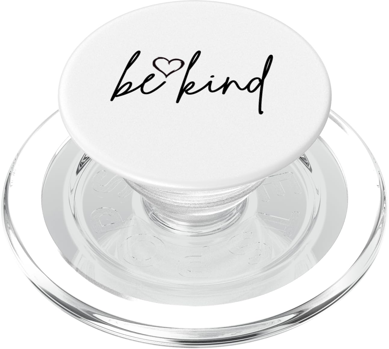 Be Kind - Motivational Quote in Black Color and Heart PopSockets PopGrip for MagSafe