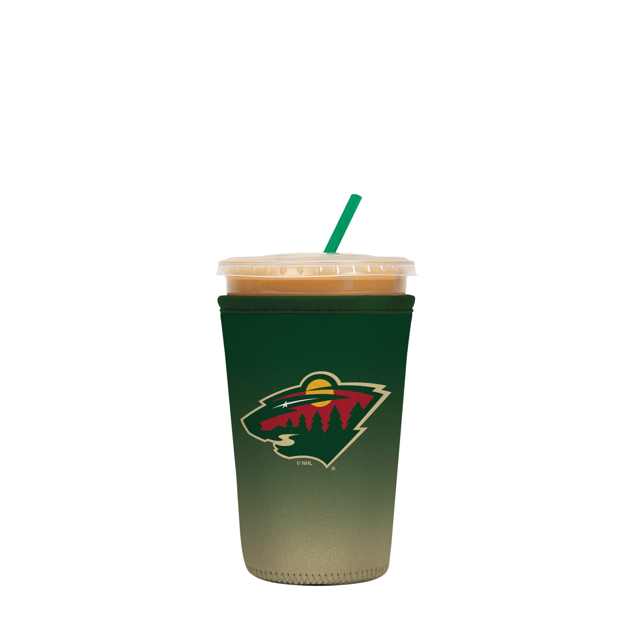 Sok It JavaSok NHL Hockey Iced Coffee & Cold Soda Insulated Neoprene Cup Sleeve (Minnesota Wild, Medium: 22-28oz)