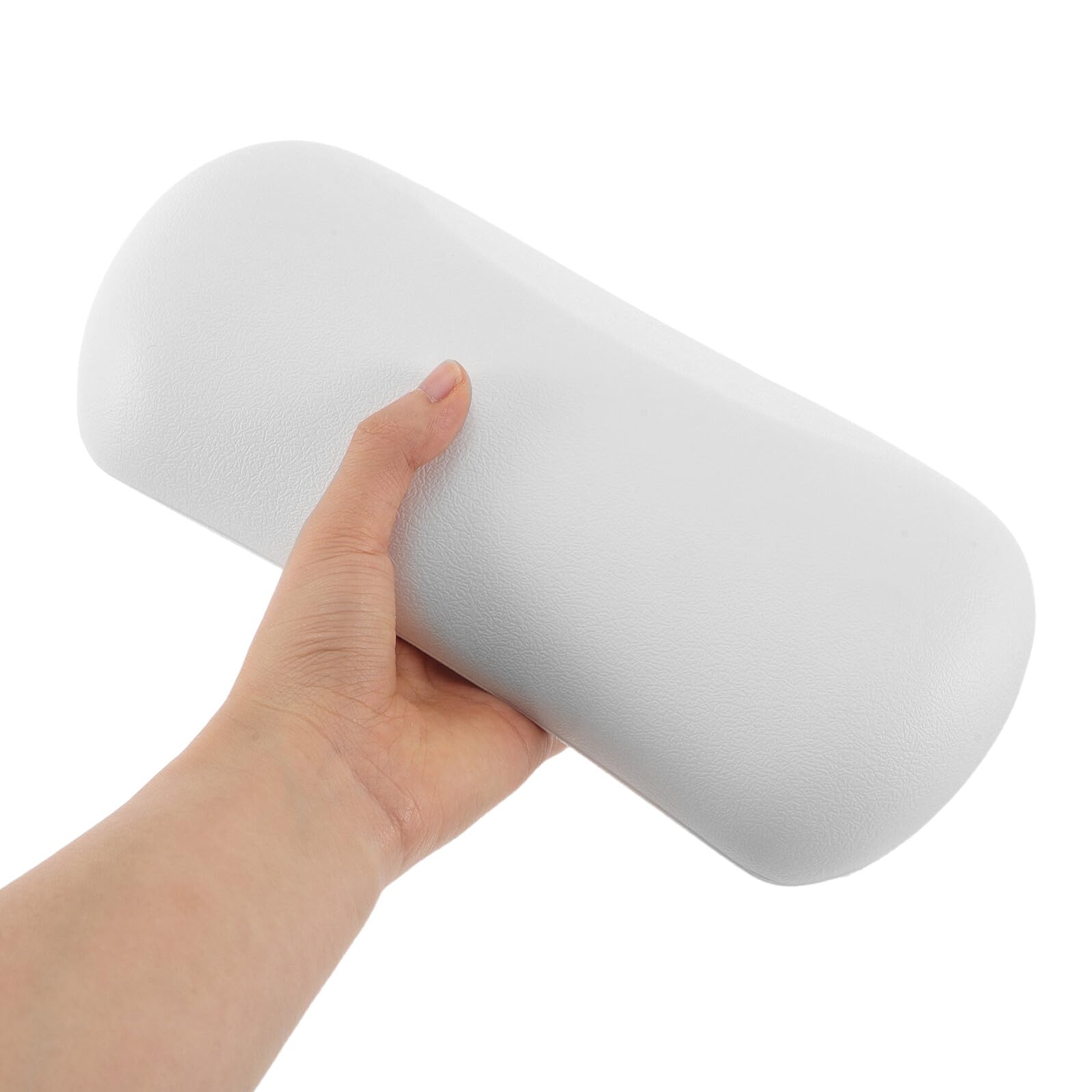 Cuscino da Vasca da Bagno in Silicone con Ventose, Bianco | Supporto Testa Stabile, Leggero e Confortevole, per Spa e Viaggio, Pu e Silicone
