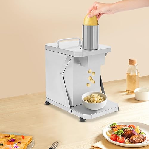 Miniatura 3 de Cortador de verduras comercial,Cortador automático eléctrico de alimentos de frutas,Cortador de verduras resistente de acero inoxidable para patatas