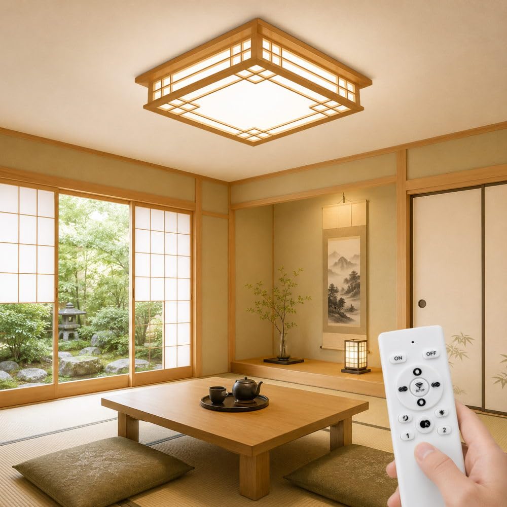 Amazon.co.jp : 和室 照明 リモコン おしゃれ 照明器具 天井 led 直灯
