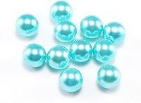 Vista 10 de Cuentas sueltas de perlas de imitación ABS, cuentas acrílicas de plástico para hacer joyas, 20 colores (negro, 0.118 in x 400 unidades)