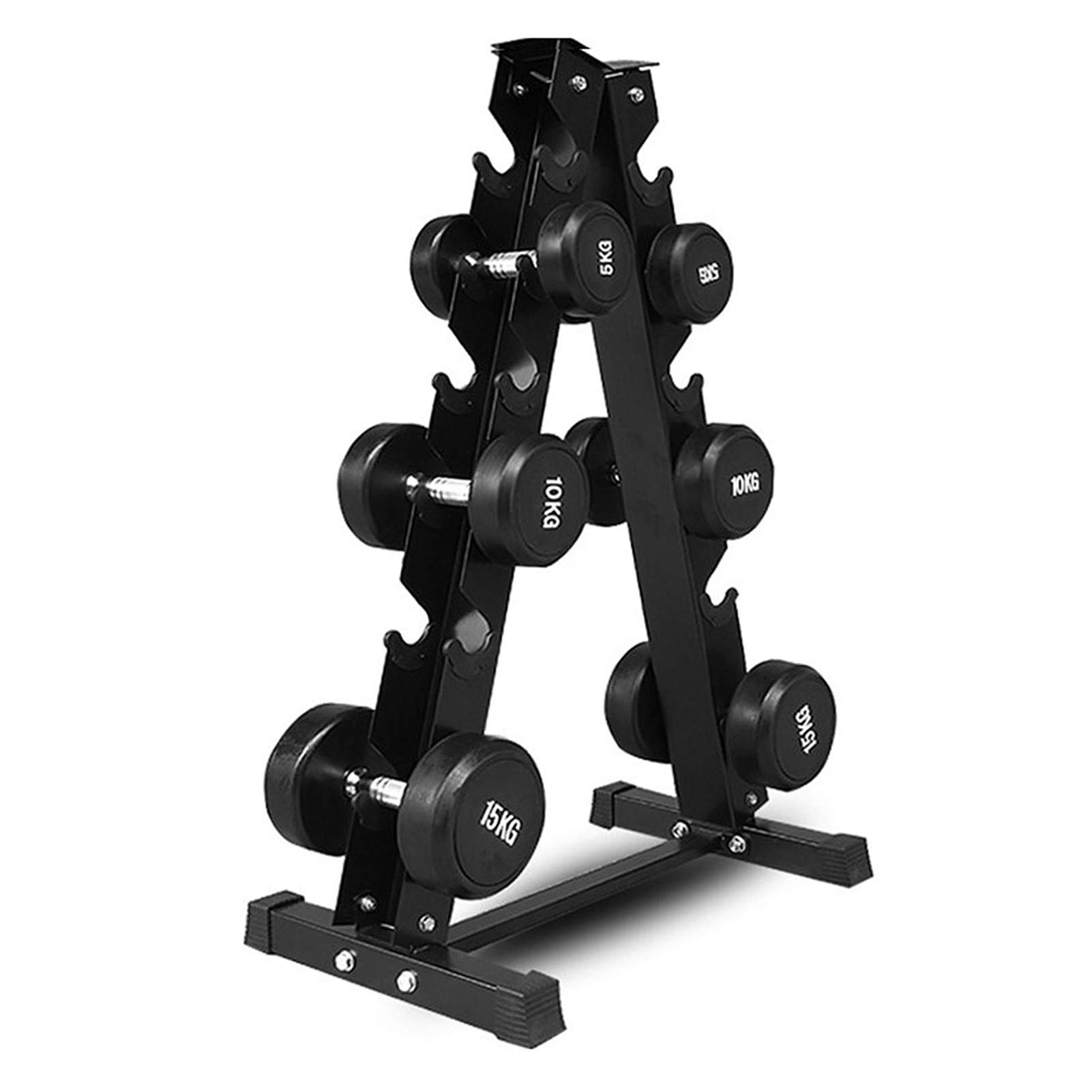 Rack per muscoli, supporto per sollevamento pesi, rastrelliera portaoggetti per pesi e manubri per palestra, casa, ufficio