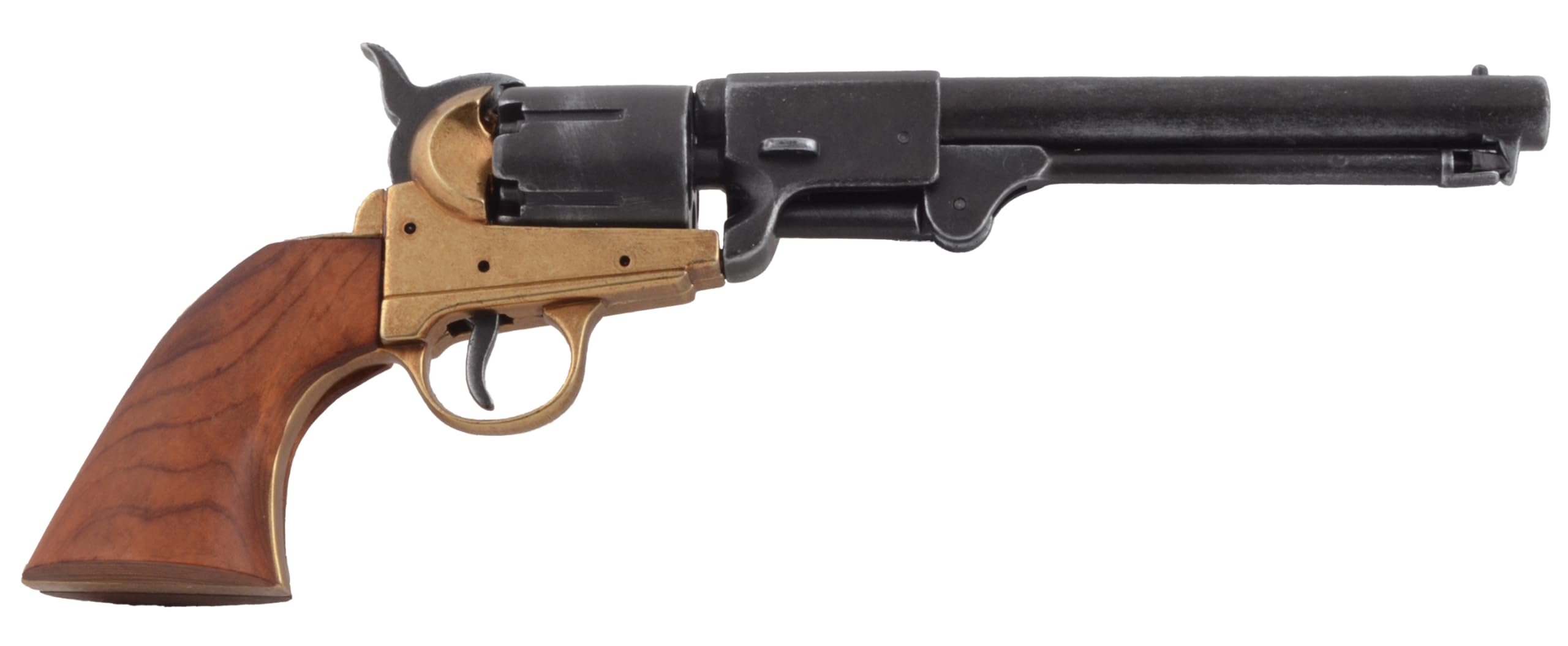 Colt Army 1860 di Grisworld, finitura grigio acciaio, in ghisa e legno, collezione Denix, 100-2083, completamente funzionante, ma non sparabile, non fornisce protezione.