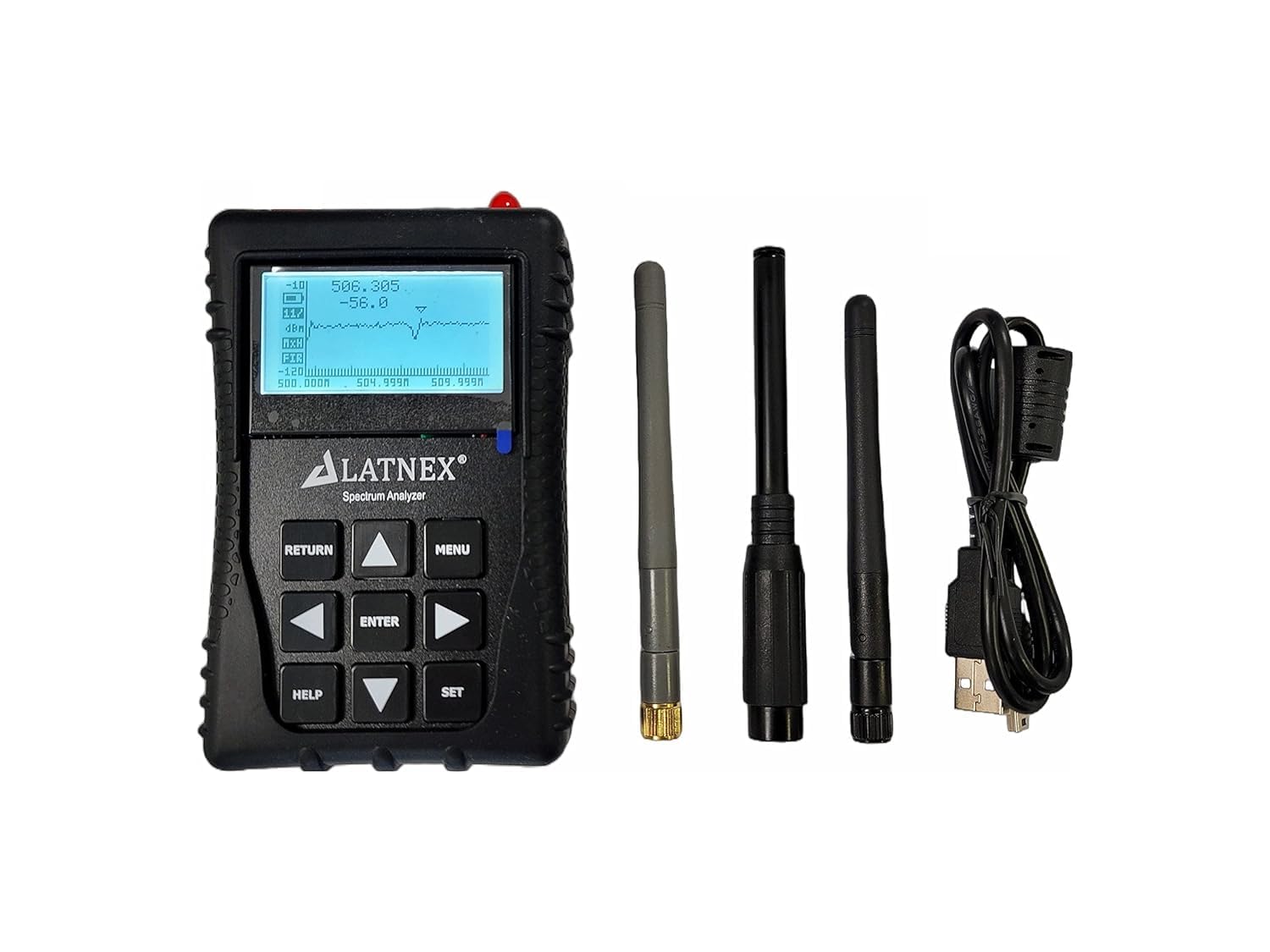 SPA-7G RF Explorer Spectrum Analyzer 6G Combo Bands. Handheld Frequency Analyzer for Ham Radio, Wireless Devices, WiFi Networks, Audio Engineers (SPA-7G: 15MHz to 6.1GHz and Up to 7.5GHz)