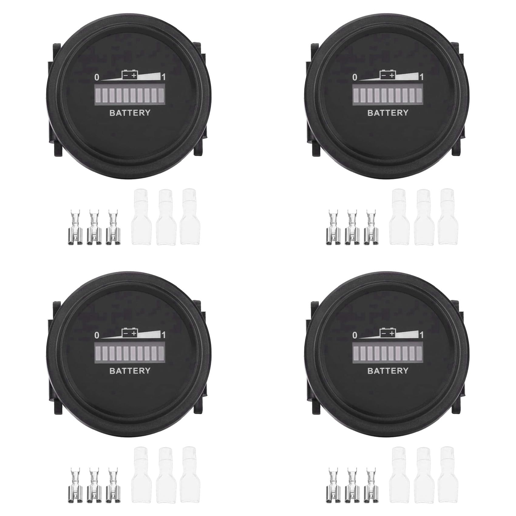 4X Indicatore Della Batteria Digitale 12V / 24V / 36V / 48V / 72V LED Indicatore Della Batteria del Misuratore Impermeabile per Go-Lf Ca-Rt